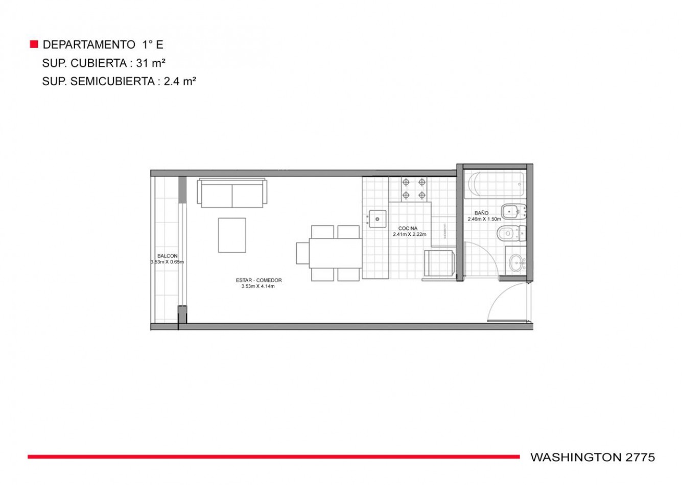 Departamento monoambiente grande a estrenar- entrega inmediata