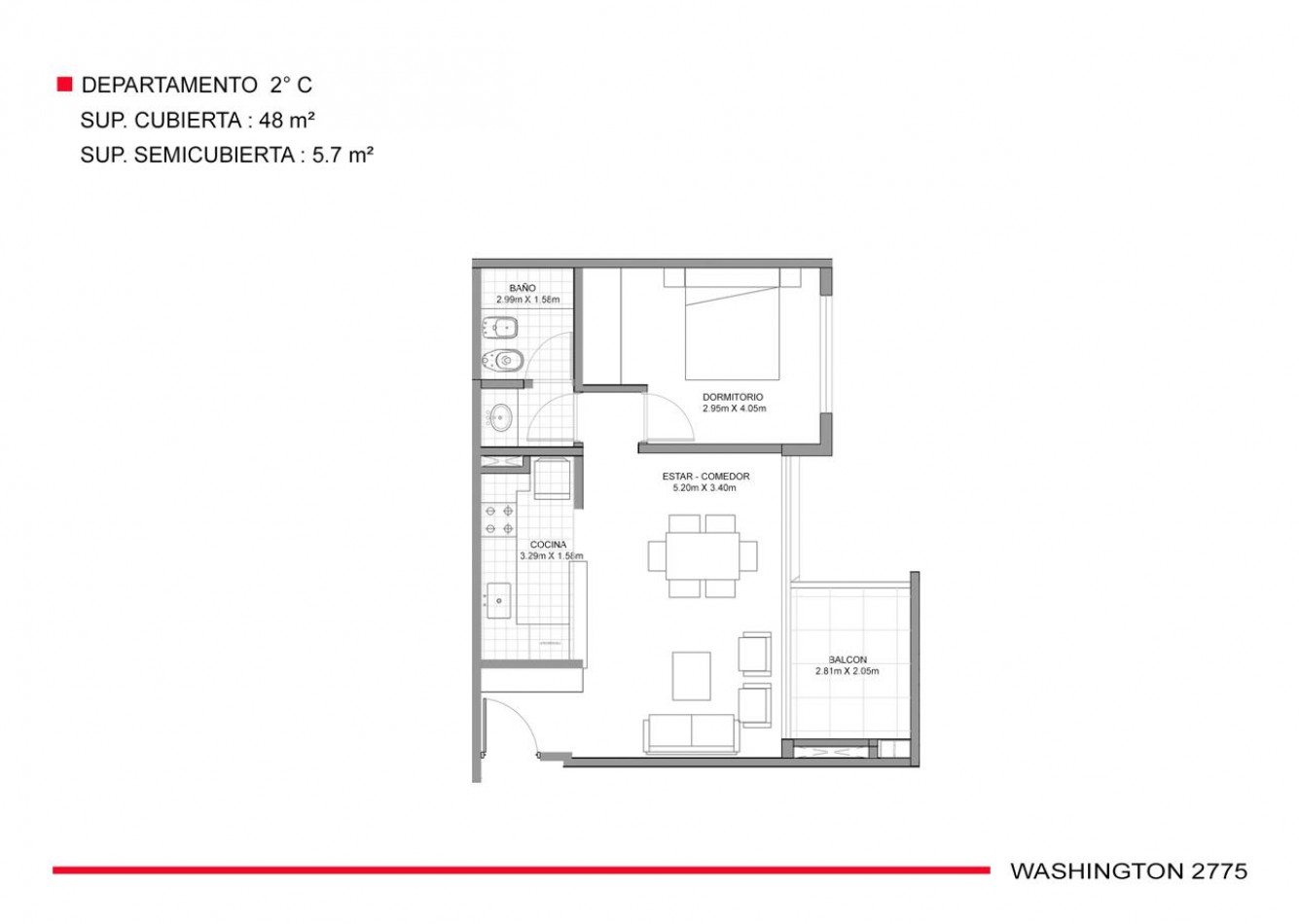 Departamento dos ambientes, grande a estrenar- entrega inmediata