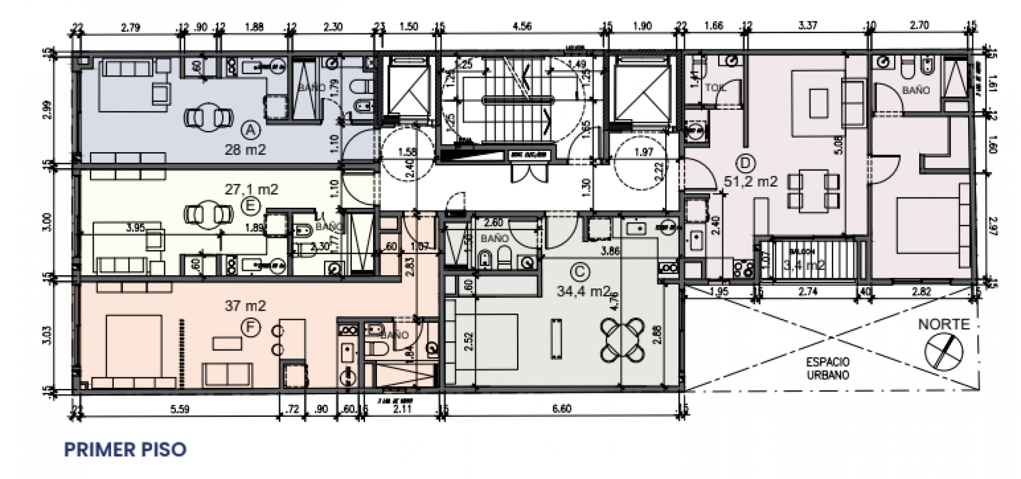 Departamento 2 ambientes en venta en Nuñez piso 1° D
